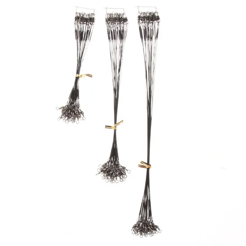 

72Pcs/Set Stainless Steel Fishing Line Trace Wire Leader Swivel Tackle Spinning Fishing Accessory Fishing Wire Leash Pesca