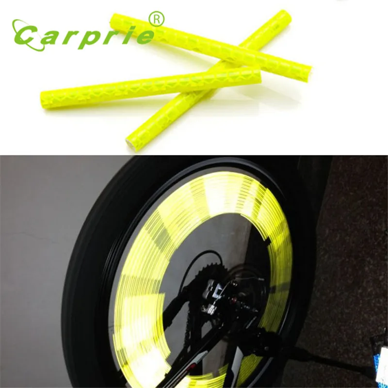 AUTO 12pcs Bicycle Wheel Reflective Strip Clip Tube Car Tire Valve Caps