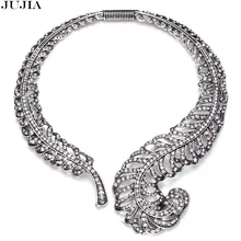 5 colores Nuevo diseño z collar de moda collar babero collar de cadena de metal grueso gargantilla de lujo maxi collar de la declaración para las mujeres