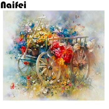 

Resin full drill Diamond Embroidery,Flower and old car,5D Diamond Painting Cross Stitch,3D Diamond Mosaic Decoration