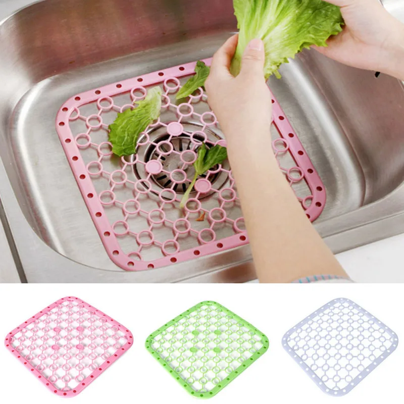 Creative kitchen sink debris filter mat increase chassis cups dried