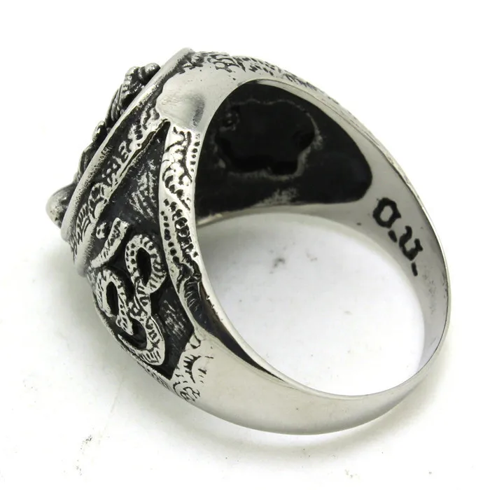 Мужское кольцо Будды из нержавеющей стали 316L 1 шт.|steel belly ring|steel diamond ringsteel finger ring |