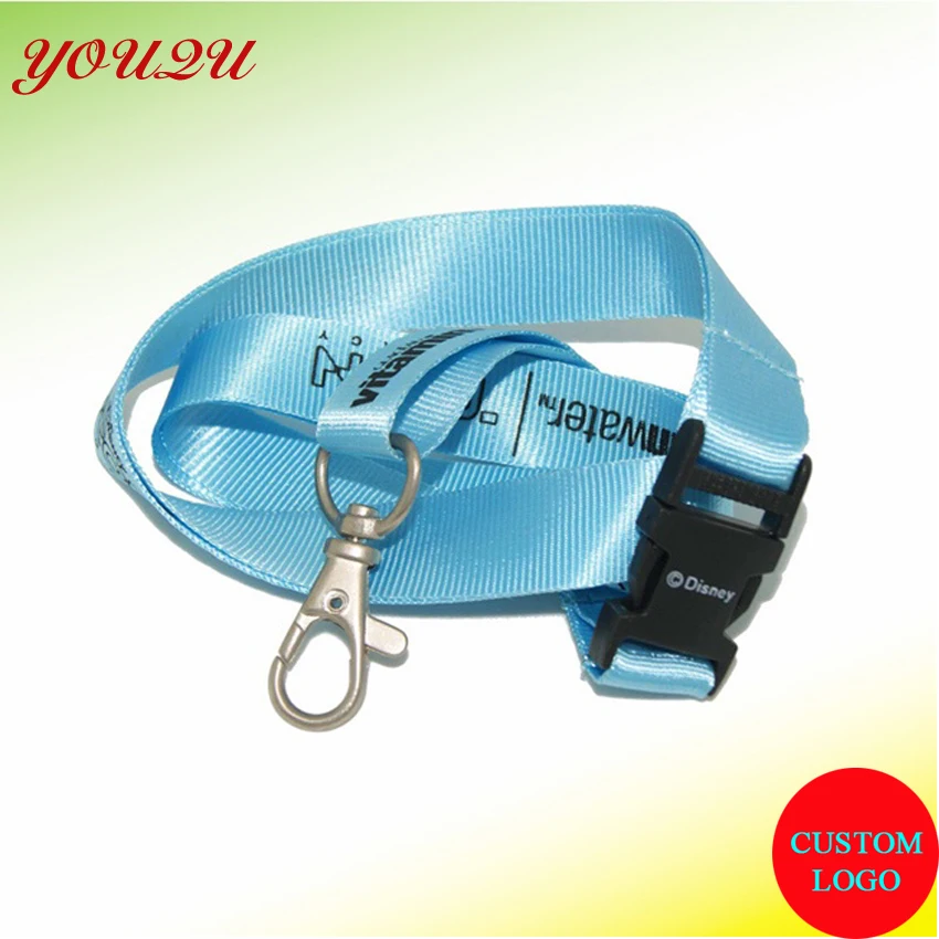 

Nylon lanyard can custom own logo with hook and breakway buckle MOQ 500 PCS
