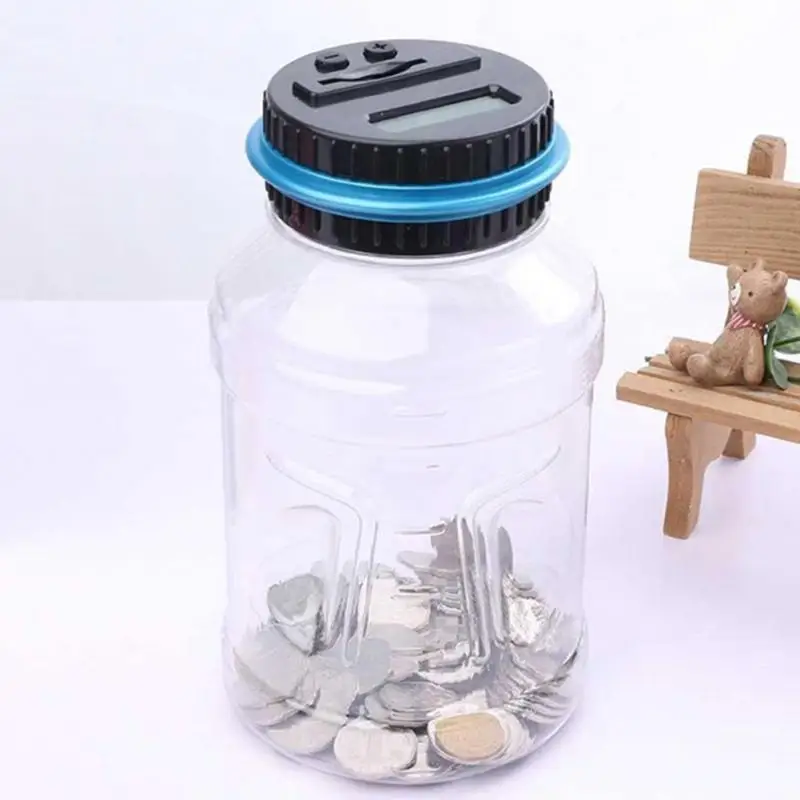 Kids Money Save Can Electronic USD Digital Money Box Money Dollar Saving Coin Counter Piggy Bank Jar Gift LCD Screen Money Box