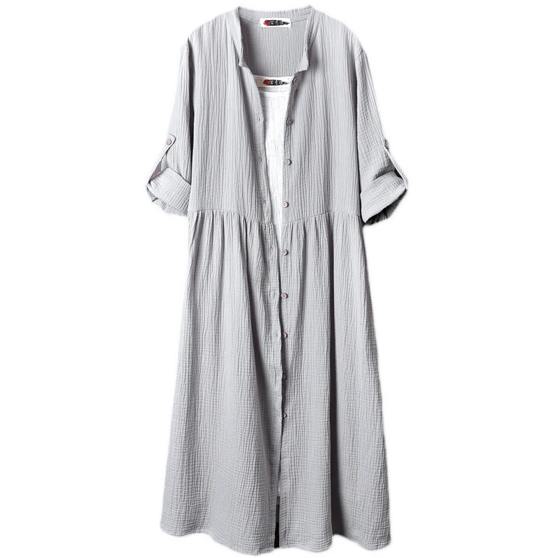 2018-bast-coat-long-design-shirt-cardigan-cotton-linen-blouse-outwear-with-button-autumn-dress-blusa-big-bottom