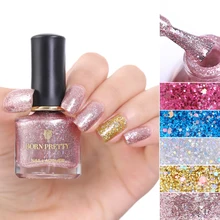 Родился довольно Peel Off блеск ногтей 6 мл мерцающие Стразы ногтей Лаки длительный арт лак для ногтей маникюр дизайн
