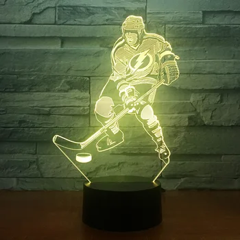 

Ice Hockey Game 3D 7 Colors Lamp Visual Led Night Lights For Kids Touch Usb Table Lampara Lampe Table Home Light Dropshipping