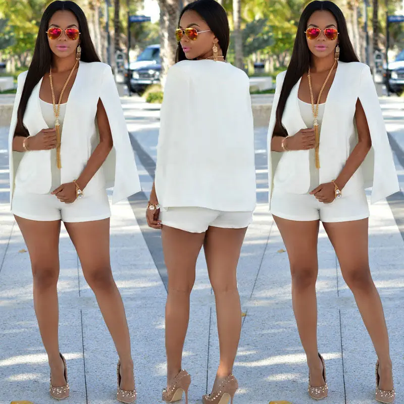astounding  New Arrival Hole Hollow Out Black White Solid Fashion Womens Long Sleeve Casual Summer Suit 2019 Ca