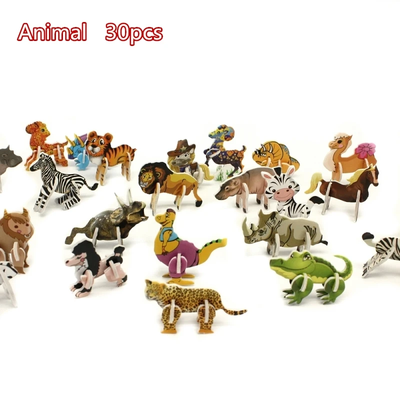

3D Puzzles of various dinosaur animal Transportation Develop intelligence eva puzzle