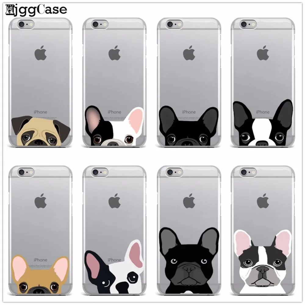 

HjggCase Cute Cartoon Animal Cat Dog bulldog Soft silicone Phone Case For iPhone 6 6s 6Plus 6SPlus 7 7Plus 8 8Plus 5 5S SE X XR XS Max Phone Coque Capa Funda For iPhone 11 Pro Max Cases