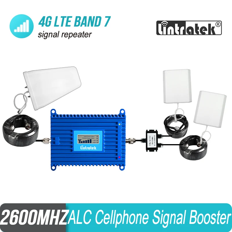 Lintratek 2600 кв. м Крышка 4G LTE МГц Мобильный телефон усилитель сигнала полоса 7 FDD ALC