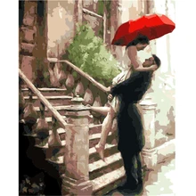 YIKEE декоративная картина маслом по номерам, картина по номерам diy любовник обнимая