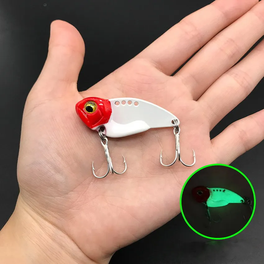 

Aorace New Arrival 7 Colour Luminous Metal VIB Fishing Lure Fishing Tackle Crankbait Vibration Spoon Spinner Sinking Bait