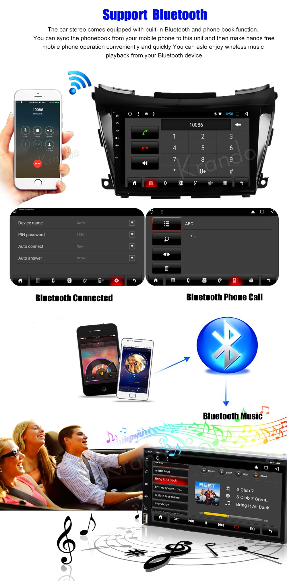 Discount Krando Android 8.1 9" Full touch car Multimedia player for Nissan Murano 2015+ navigation system radio player audio gps wifi BT 4