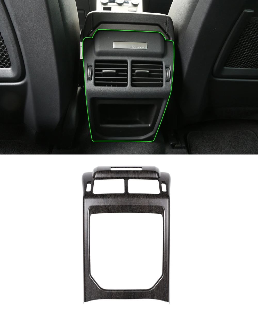 

Oak Wood Colour Car Interior Rear Row Air Conditioning Vent Outlet Frame Trim For Land Rover Range Rover Evoque 2012-2017
