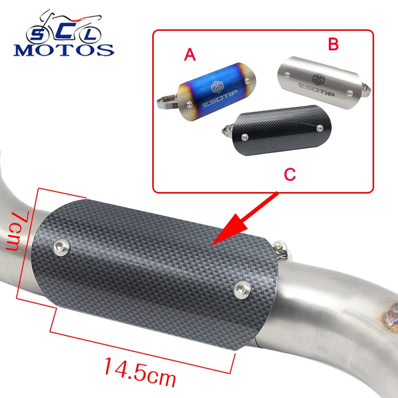 

Sclmotos-Motorcycle Exhaust Muffler Cover Carbon Fiber Color Protector Heat Shield Cover Guard CB400 TMAX530 MT07 MT09 Z750 Z800