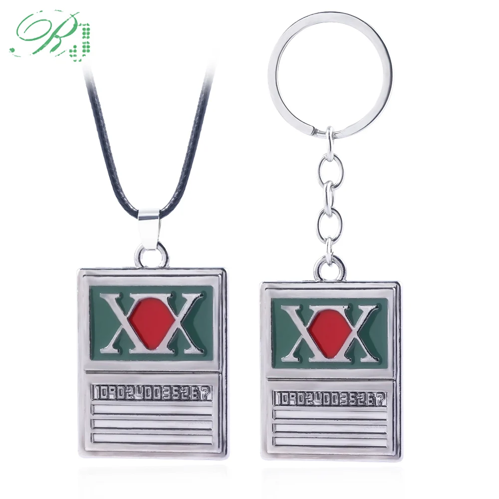 

RJ Hot Anime Hunter x Hunter GON FREECSS License Keychains Pendant For Women Men Choker Keyring Jewelry Christmas Gift