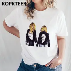 Футболка Femme Harajuku футболка Забавные футболки с графикой Camiseta Mujer уличная женская одежда 2019 лучшие друзья эстетические Топы