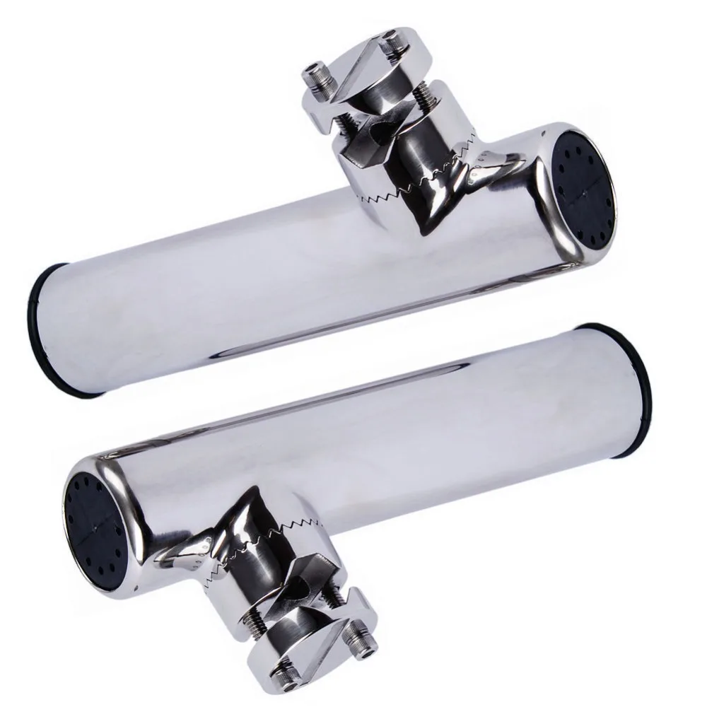 Meilleur 2 pièces Marine canne à pêche acier inoxydable De Pêche Rotatif Porte Canne Avec Pince Pour Tube 7 8 ~ 1\