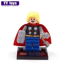 50 шт. 004 Тор, Мстители супер куклы-герои строительный блок модель игрушки DIY собрать Детский подарок игрушки