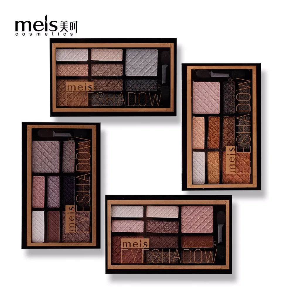 

Professional Makeup MEIS Brand Earth Color 10 Colors Eyeshadow Palette Glitter Eye Palette Maquiagem Shimmer Silky Eye Shadow