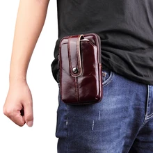 Поясная Сумка из натуральной кожи для iPhone X/XS/XR/XS Max 8 7 6 6s Plus, винтажная сумка на пояс для бизнес-мужчин samsung/Xiaomi