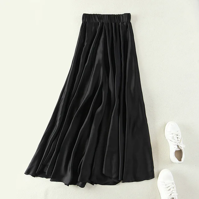 European and American women's clothing large skirts elastic waist wide leg pants blended cool skin nine pants European and American women's clothing large skirts elastic waist wide leg pants blended cool skin nine pants