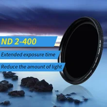 Wtianya фильтр нейтральной плотности ND2 к ND400 77 40.5 43 46 49 52 58 62 67 72 82 мм переменной Диапазон нейтральный фильтр 2 до 9 шаг диммер