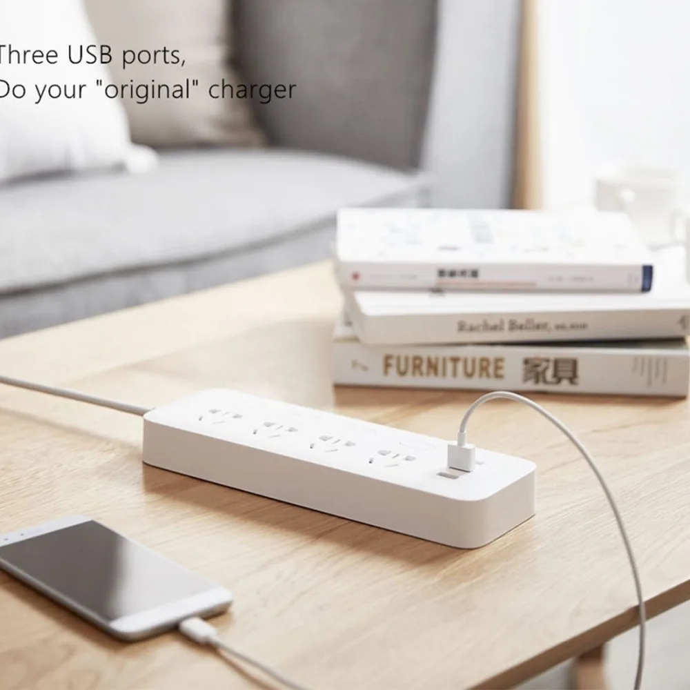 Продажа Оригинальный Xiaomi Mijia мощность розетка 4 розетки большой разъем патч с расширителем доска и управление Настенные переключатели 5 В 2.1A 3 USB порт