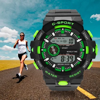 

2019 Luxury LED Men Watch Sport Analog Digital Watch Silicone Military Sport Waterproof Wrist Watch Clock Relogio Masculino