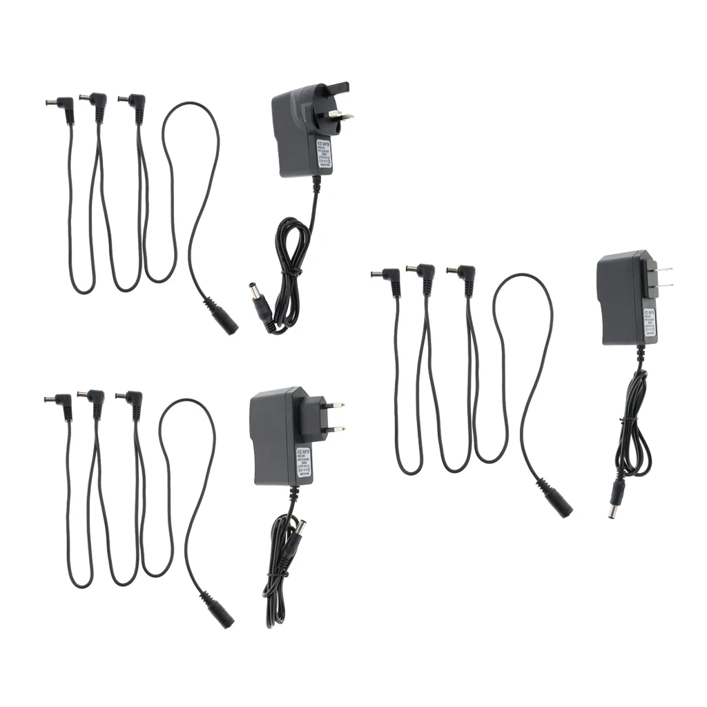 EU Standard Guitar Effector Power Supply Adapter Charger Cable for Electric Guitar Parts Accessories