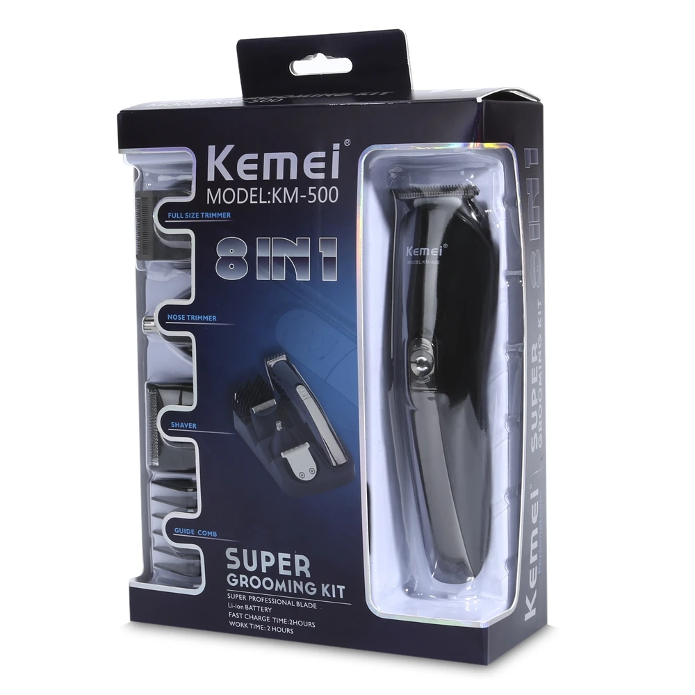 Kemei New 8 in 1 Rechargeable Hair Trimmer Set Electric Men Barber Shaver Beard Trimmer Hair Cutting Machine Men's Grooming Kit Kemei New 8 in 1 Rechargeable Hair Trimmer Set Electric Men Barber Shaver Beard Trimmer Hair Cutting Machine Men's Grooming Kit