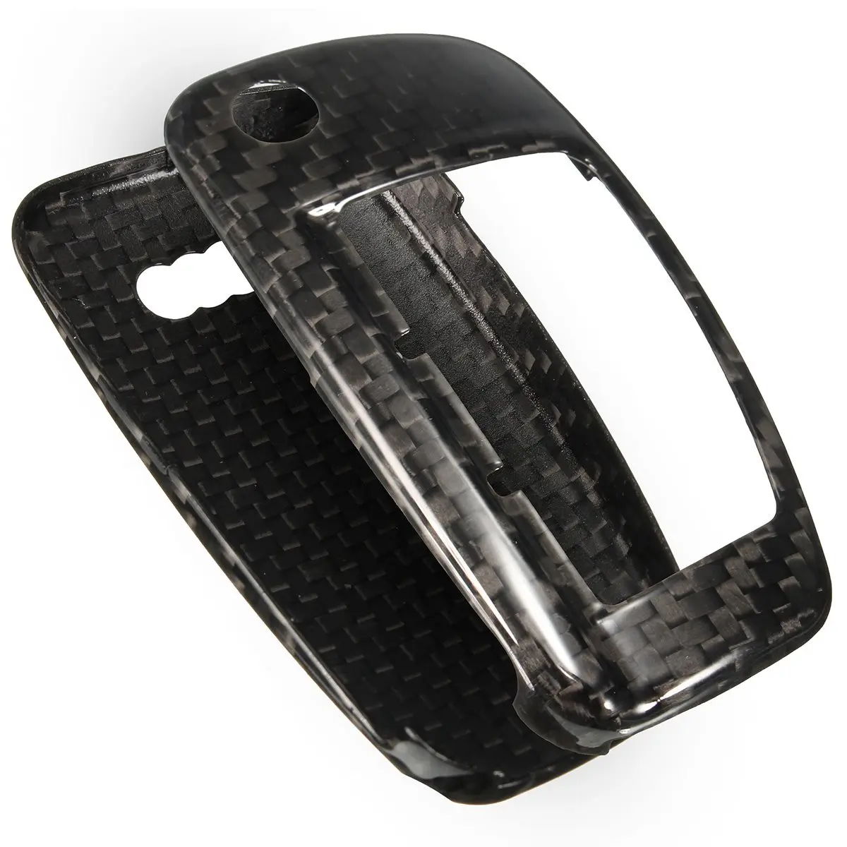 

1 Set Car Carbon Fiber Texture Remote Flip Key Cover Holder Case Skin Shell 3 BTN For Audi /A1 /A3 /A4