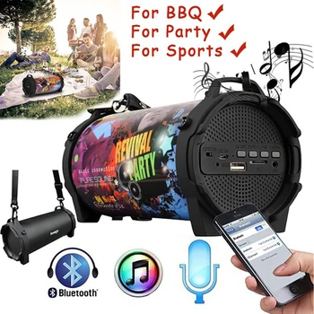 

New Outdoor Portable Subwoofer Column Bluetooth Speaker Wireless Powerful Sports Speakers Radio FM Mp3 player Scalable SL-10