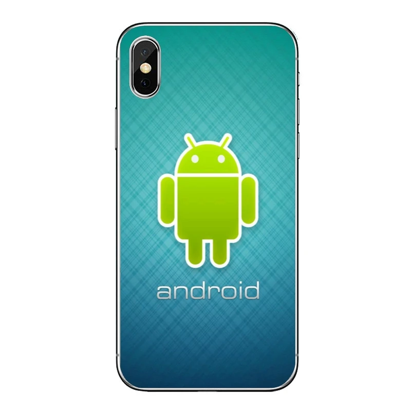 Зеленый чехол для телефона с логотипом робота Android iPhone 8 7 6s 6 plus XR X XS Max SE 5s 5c 5 4s 4 iPod