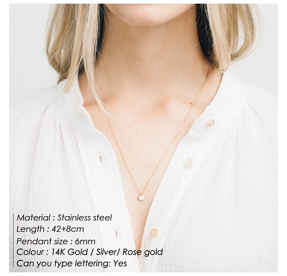 E-Manco женское простое многослойное ожерелье Чокер ожерелья для женщин из нержавеющей стали ожерелье модные украшения