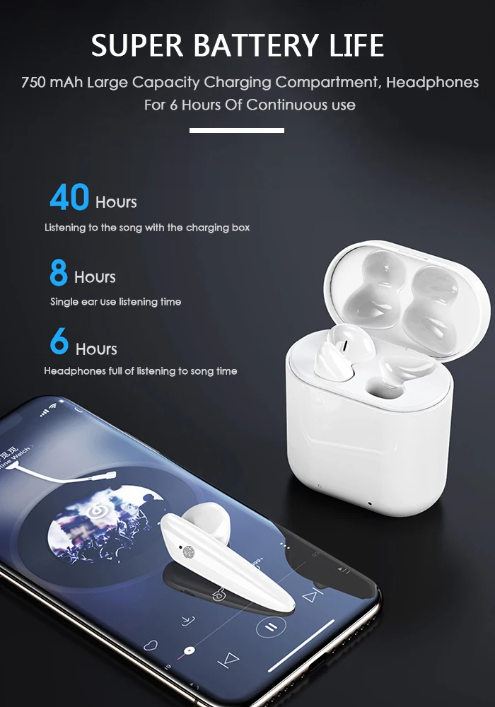 Bluetooth наушники i18 TWS с сенсорным управлением беспроводная гарнитура super bass