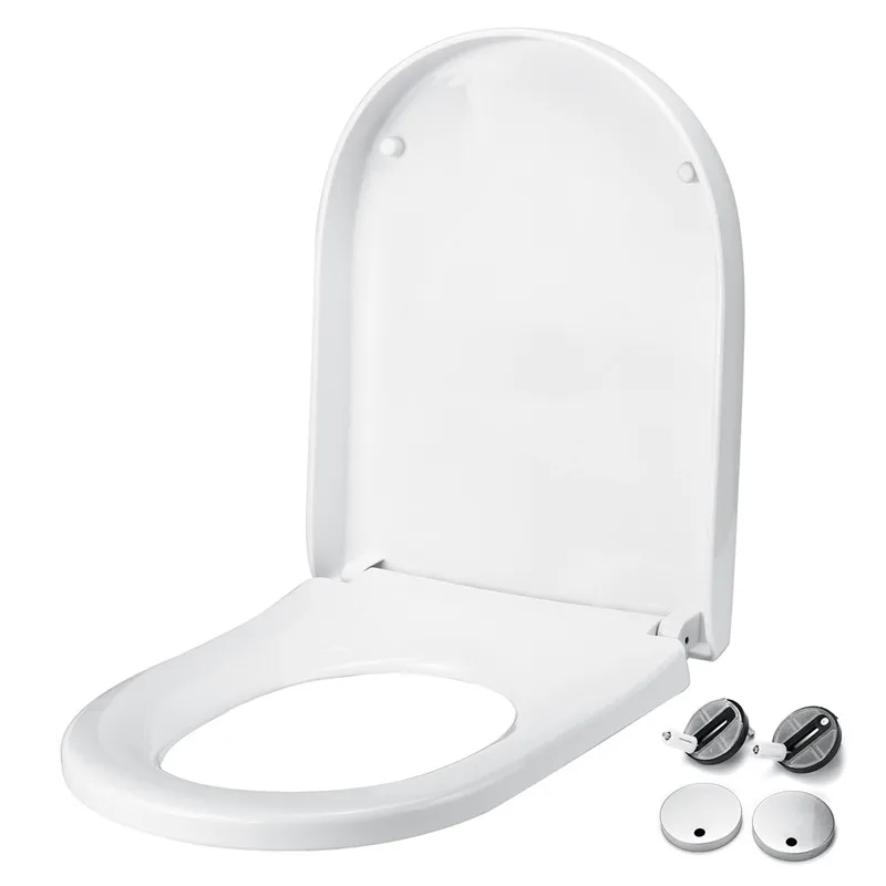 

Xueqin PP Thicken Replacement Antibacterial Square Round O/V Type Toilet Seats Universal Slow-Close Toilet Seat Lid Cover Set