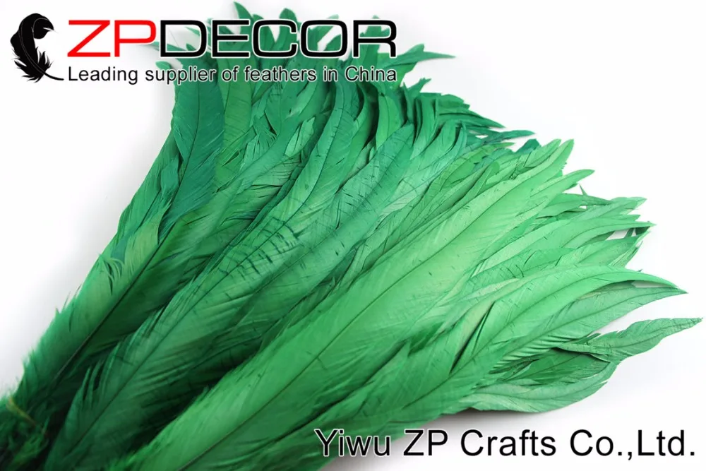 35-40cm fully dye rooster tail feathers green (3)