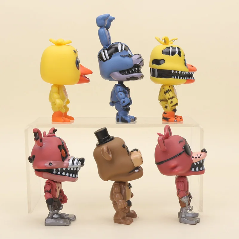 Экшн Фигурка пять ночей у Фредди ПВХ игрушка 6 шт./компл. FNAF кошмар Чика Freedy Бонни