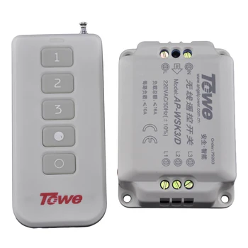 

TOWE AP-WSK3-D ceiling lamp wireless segment switch 220V three way autocephaly remote control switch
