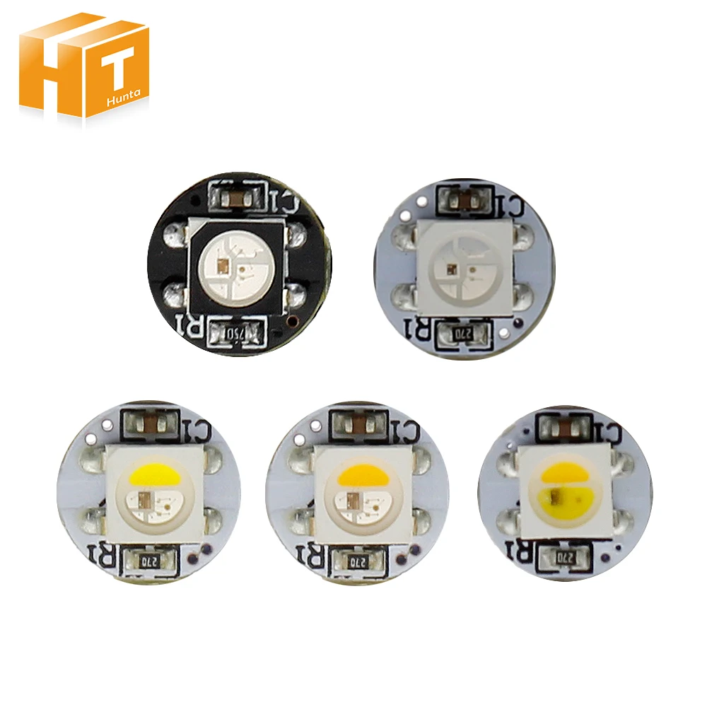 WS2812B SK6812 RGB RGBW RGBWW WWA светодиодный чип с печатной платой радиатора DC5V встроенный IC