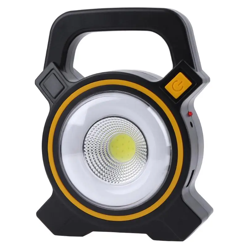 

10W COB LED Outdoor Portable Lantern High Power Rechargeable Camping Lamp Night Work Light for Fishing Yellow