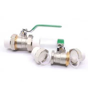 

high quality PPR ball valve water pipe switch copper valve DN20, DN25, DN32
