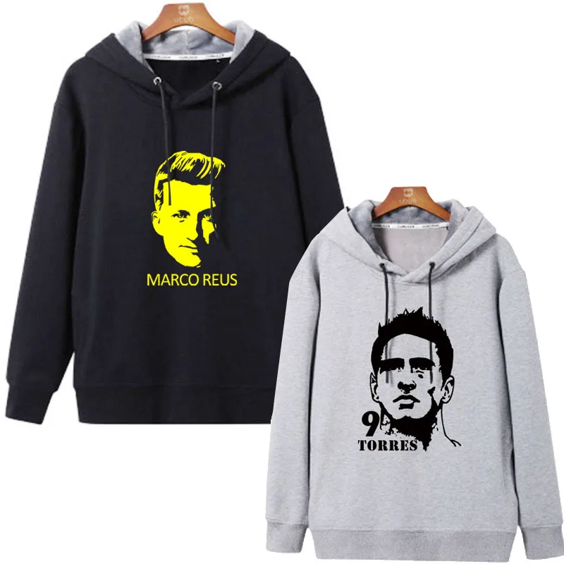 

2019 Marco Reus Fernando Jose Torres Sanz new winter men's Hoodie cotton football jacket and long sleeved coat