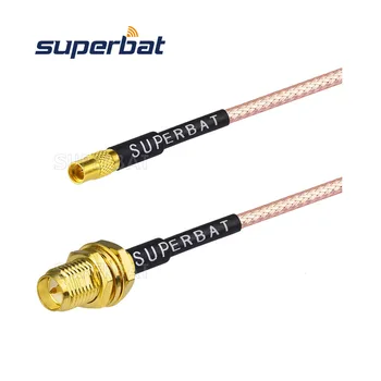 

Superbat MMCX Female Jack to RP-SMA Jack Female Bulkhead Pin Nut Connector Pigtail Extension Cable RG316 10cm for Wireless