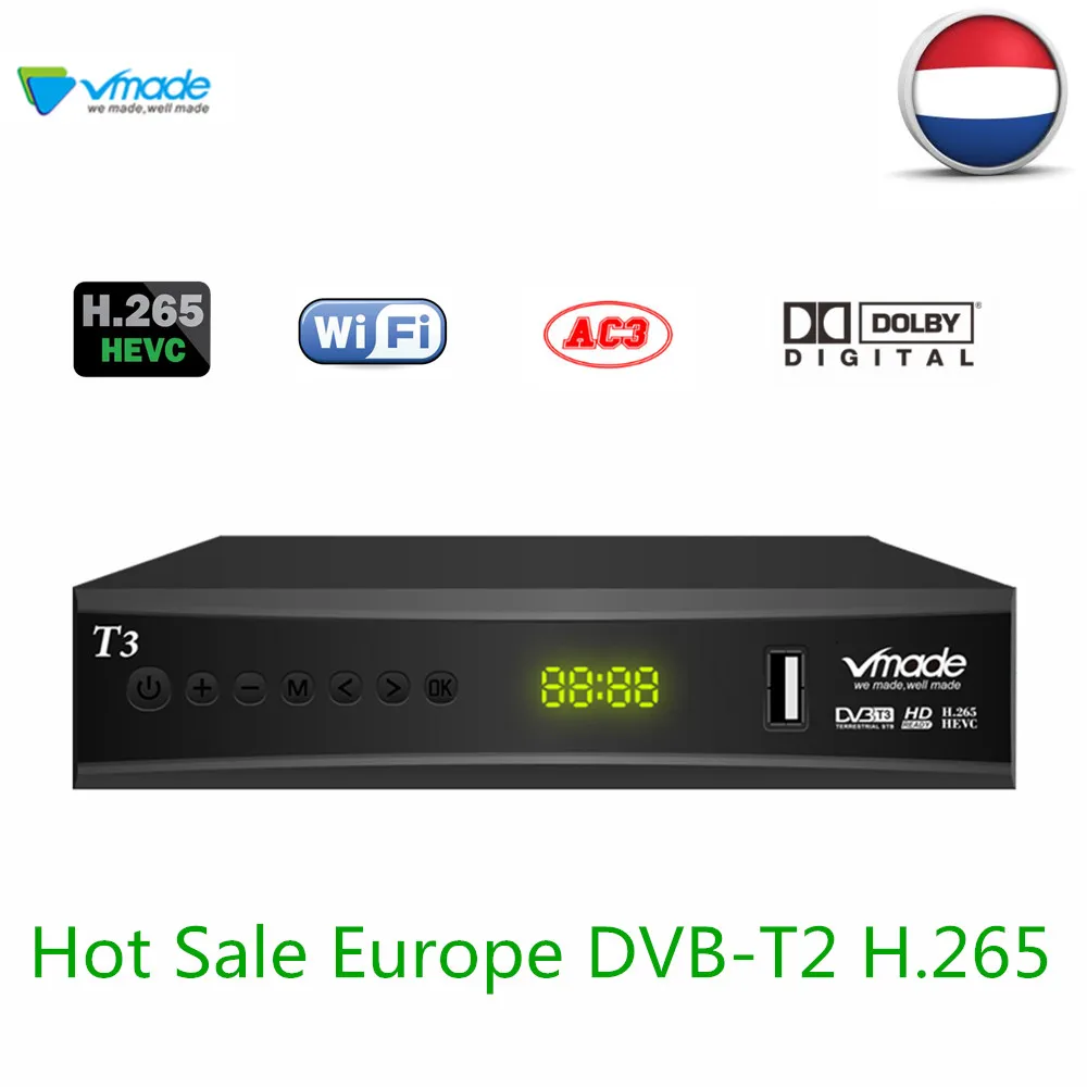 

Vmade DVB-T2 DVB-T TV Tuner Full HD 1080P Digital Terrestrial Receiver Support H.265 MPEG-2/4 Dolby AC3 Standard Set-Top Box