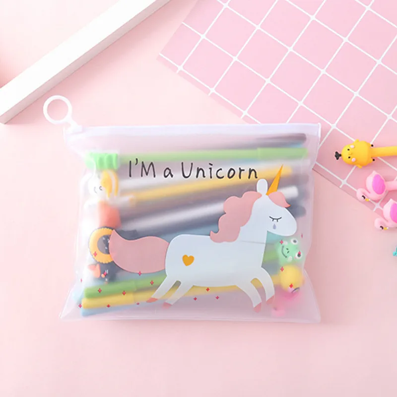 Caneta Unicórnio Lapices Flamingo Boligrafo Estacionário Bonito Material Escolar Canetas Papelaria Kawaii 20 Pçs - Set Gel 9 Canetas de gel