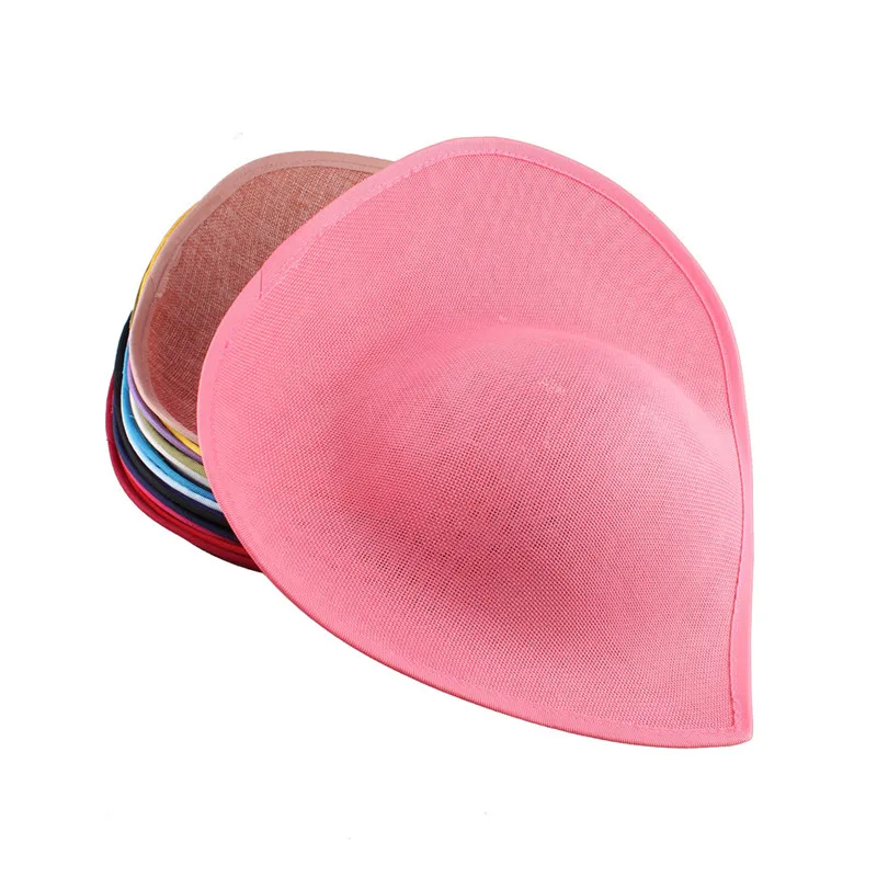 Новое поступление 30 см 3 цвета большой размер Дерби имитация Sinamay вуалетки база вечерние головные уборы DIY аксессуары для волос Коктейльные головные уборы - Цвет: Розовый