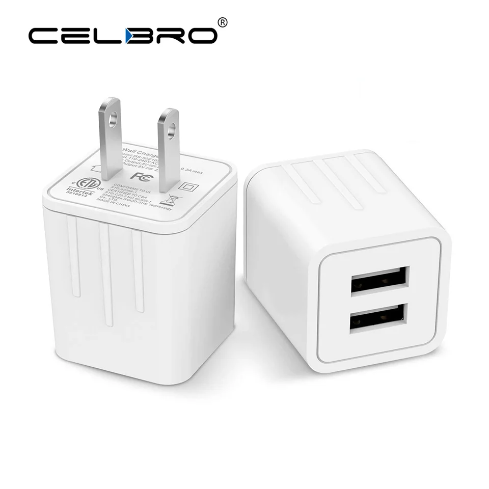 2.1A двойной порт USB зарядное устройство для Apple iPhone iPad Mini 2 3 4 Air 2 Airpods 12 Вт маленький USB настенное зарядное устройство US Plug 2A 1A